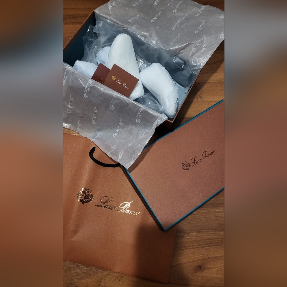 Loro Piana Luxury Shoe Box And Shopping Bag